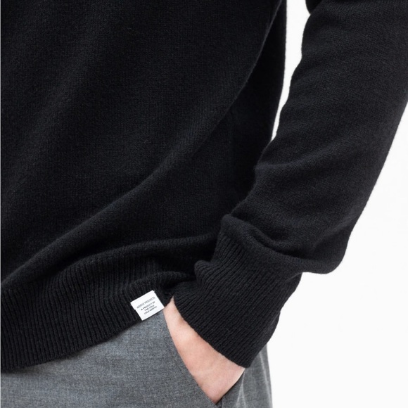 NORSE PROJECTS Sigfred Lambswool Black Italian Crewneck Italy Mens Sz S - Picture 15 of 15